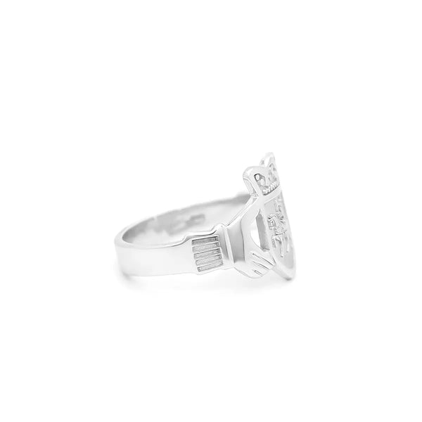 Ladies Claddagh Family Crest Ring