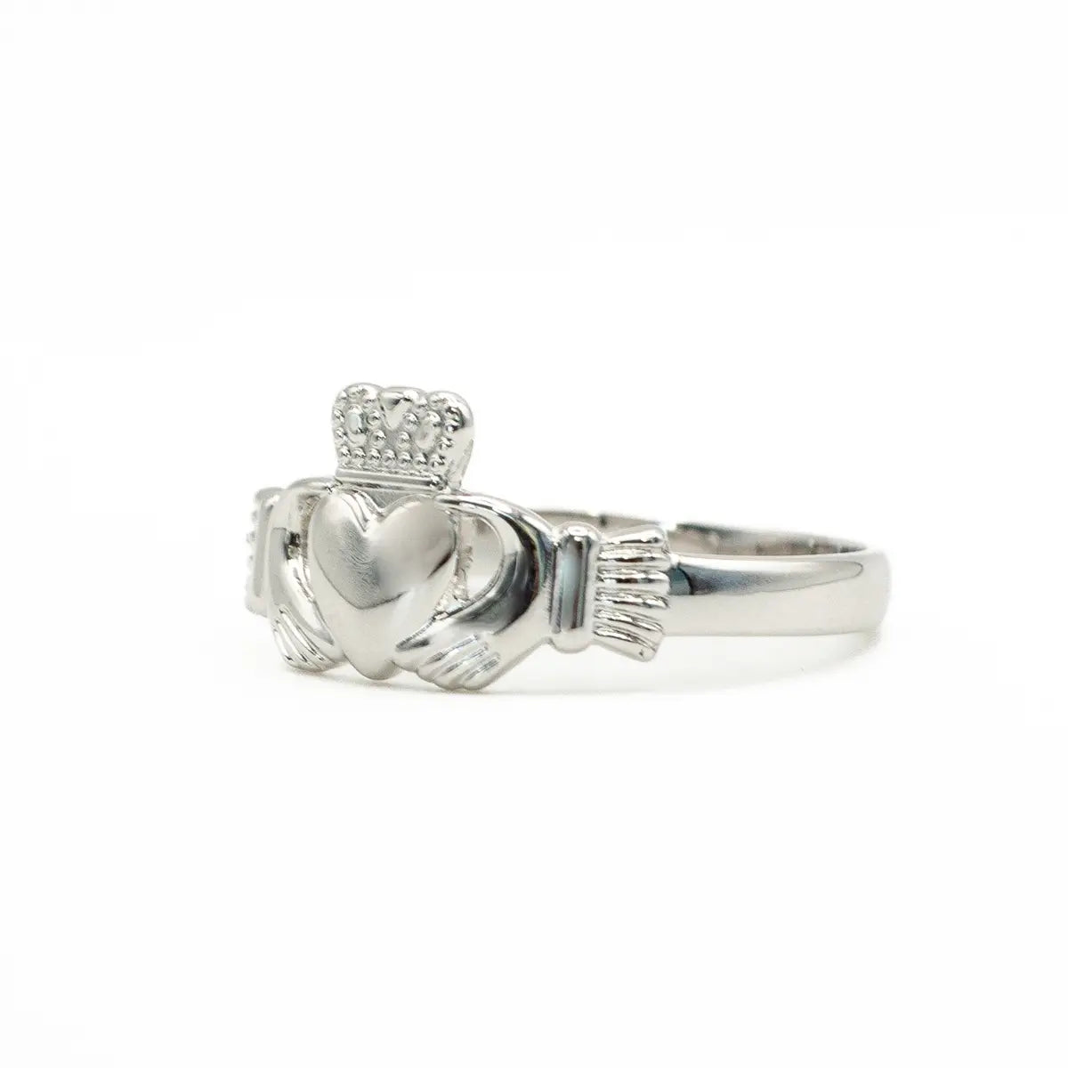 Sterling Silver Ladies Claddagh Ring – view 5