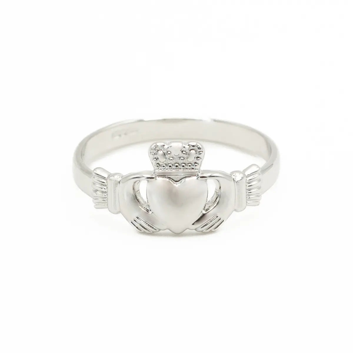 Sterling Silver Ladies Claddagh Ring – view 3