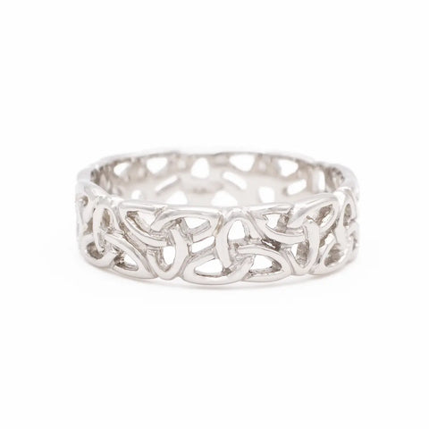 Ladies Trinity Knot Ring in Sterling Silver