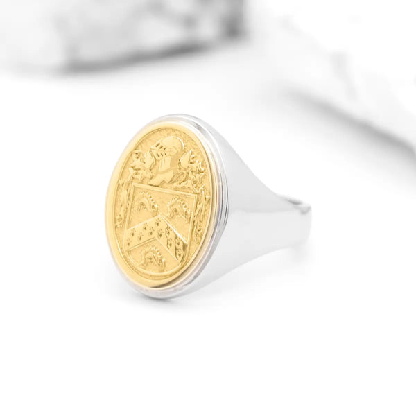 Ladies Family Crest Signet Ring