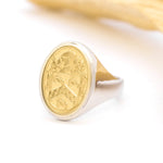 Ladies Family Crest Signet Ring