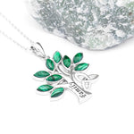 Sterling Silver Tree of Life Malachite Pendant