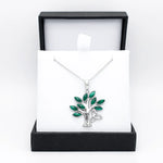 Sterling Silver Tree of Life Malachite Pendant
