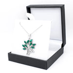 Sterling Silver Tree of Life Malachite Pendant
