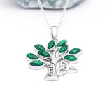 Sterling Silver Tree of Life Malachite Pendant