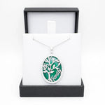 Sterling Silver Malachite Tree of Life Pendant