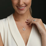 Sterling Silver Claddagh Birthstone Necklace