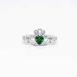 Birthstone Claddagh Ring - Love, Loyalty, Friendship