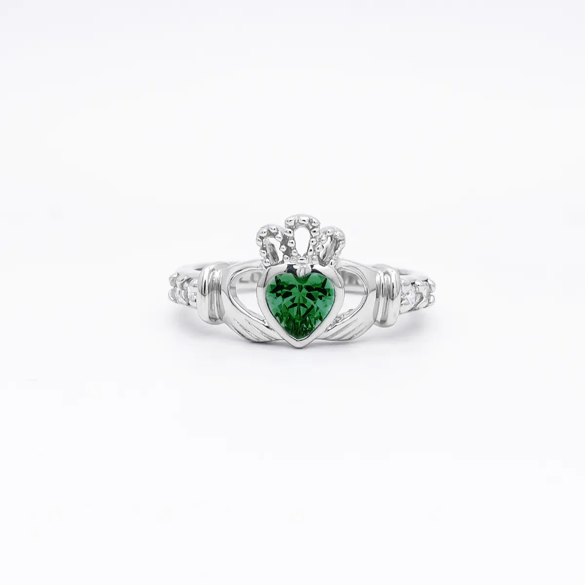 Birthstone Claddagh Ring - Love, Loyalty, Friendship