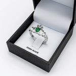 Birthstone Claddagh Ring - Love, Loyalty, Friendship