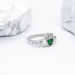 Birthstone Claddagh Ring - Love, Loyalty, Friendship
