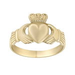 Mens Gold Claddagh Ring