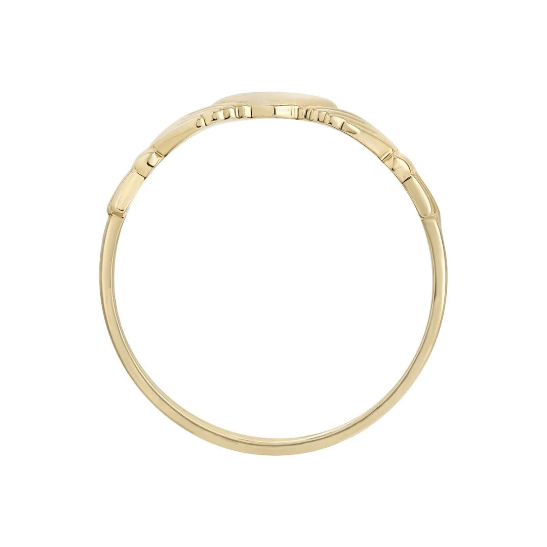 Mens Gold Claddagh Ring – view 6