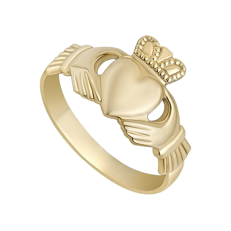 Mens Gold Claddagh Ring