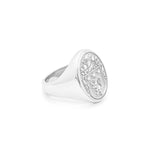 Mens Family Crest Signet Ring