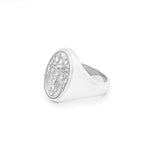 Mens Family Crest Signet Ring