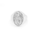 Mens Family Crest Signet Ring