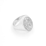 Mens Family Crest Signet Ring