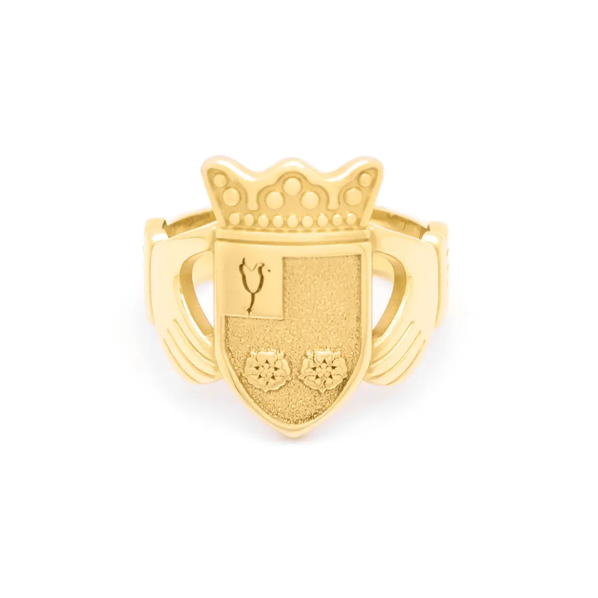 Men's Claddagh Family Crest Ring – view 4