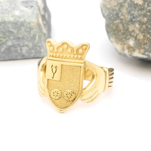 Men's Claddagh Family Crest Ring