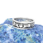 Oxidized Silver Men's Claddagh Ring