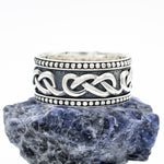 Mens Oxidized Silver Celtic Infinity Knot Ring