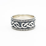 Mens Oxidized Silver Celtic Infinity Knot Ring