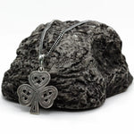 Mens Oxidized Sterling Silver Shamrock Pendant