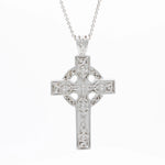 Mens Silver Celtic Cross Heavy Pendant