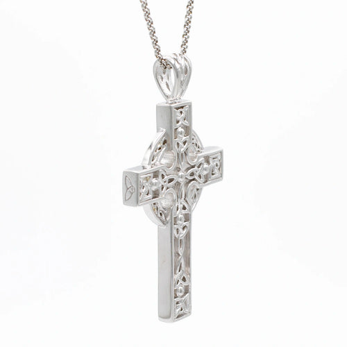 Mens Silver Celtic Cross Heavy Pendant