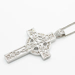 Mens Silver Celtic Cross Heavy Pendant