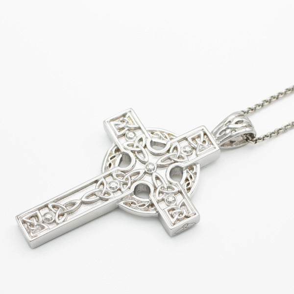 Mens Silver Celtic Cross Heavy Pendant