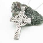 Mens Silver Celtic Cross Heavy Pendant