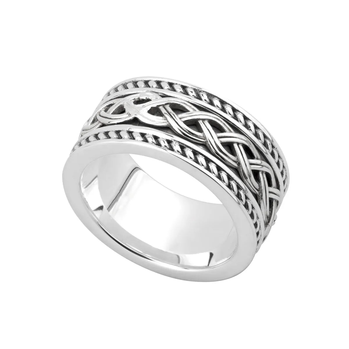 Mens Sterling Silver Celtic Knot Ring – view 3