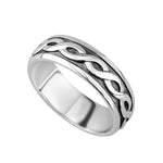 Mens Oxidized Sterling Silver Celtic Knot Ring