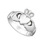 Mens Sterling Silver Claddagh Ring
