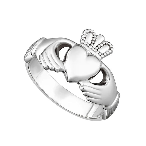 Mens Sterling Silver Claddagh Ring