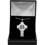Sterling Silver Large Celtic Cross Four Apostles Pendant