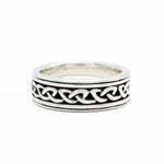 Oxidized Sterling Silver Mens Celtic Ring