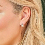 Freshwater Pearl Trinity Knot Earrings