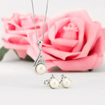 Freshwater Pearl Trinity Knot Earrings