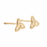Gold Trinity Knot Stud Earrings