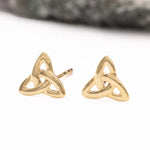 Gold Trinity Knot Stud Earrings