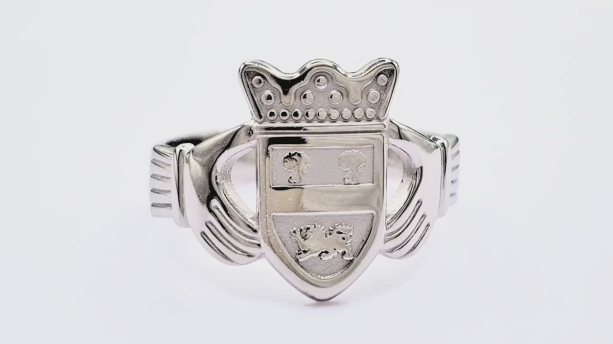 Silver Family Crest Ring