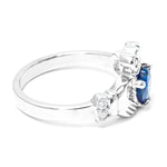 Claddagh Engagement Ring With Heart-shaped Precious Gemstone And Diamonds