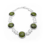 Connemara Marble Sterling Silver Shamrock Bracelet