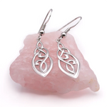 Silver Celtic Long Drop Earrings