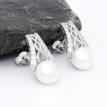 Silver Celtic Pearl Pendant And Earrings Gift Set