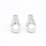 Silver Celtic Pearl Pendant And Earrings Gift Set
